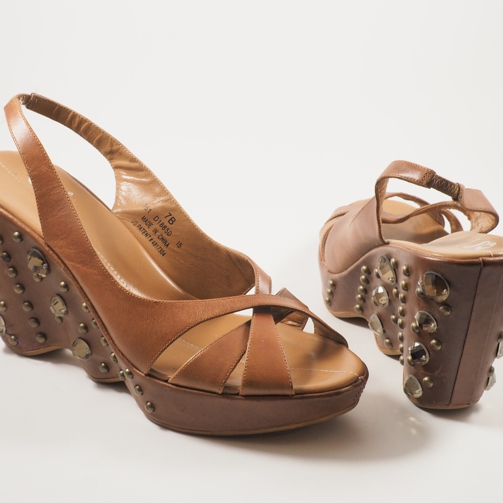 Cole Haan G Series Platform Wedge Crystals Size 7
